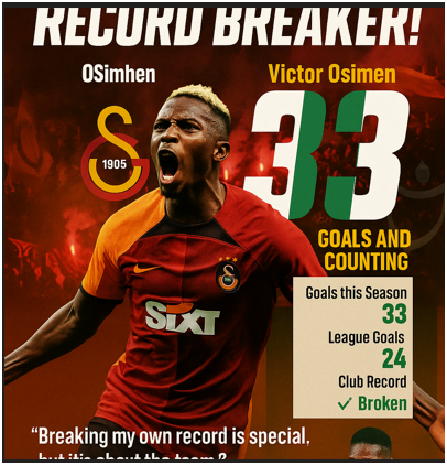 RECORD BREAKER! Victor Osimhen – 33 Goals and Counting