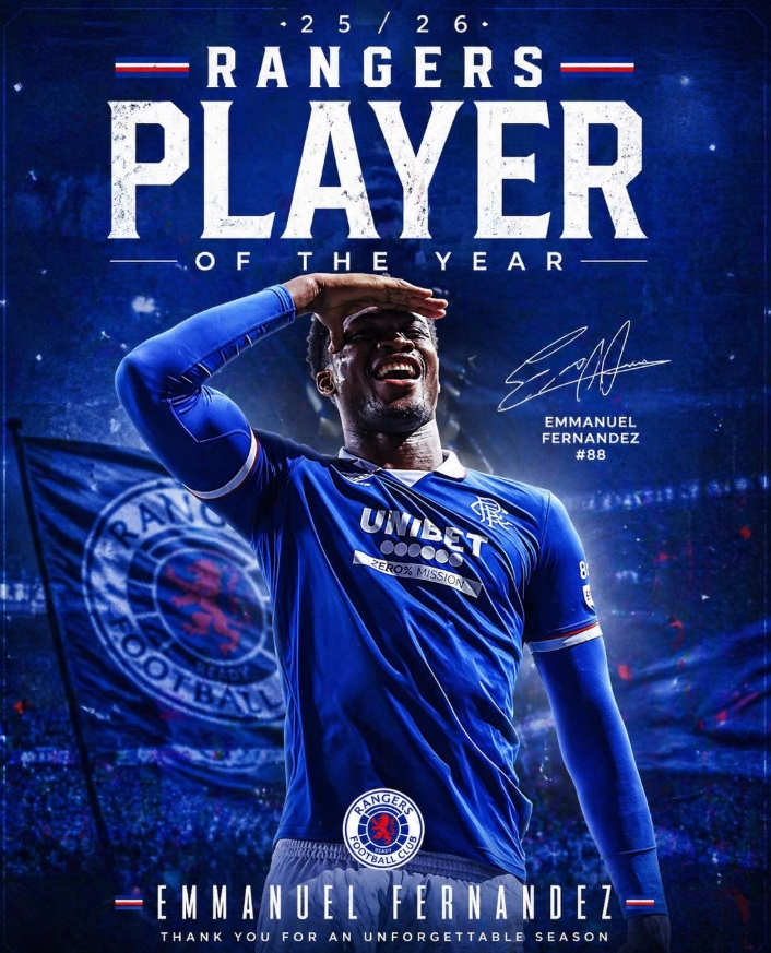 Emmanuel Fernandez Rangers Player of the Season
