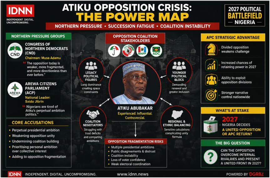 ATIKU OPPOSITION MAP 