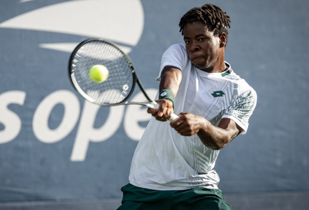 Blackfire-style Nigeria tennis graphic for the Davis Cup World Group II tie against Morocco.