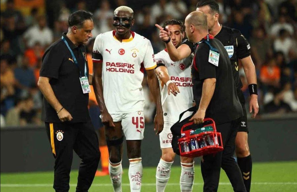 Blackfire-style Galatasaray attack graphic highlighting Victor Osimhen’s absence after the 1–0 win over Kocaelispor.